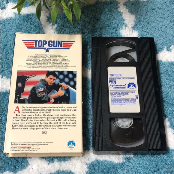 Paramount Media Top Gun Starring Tom Cruise Vhs Poshmark